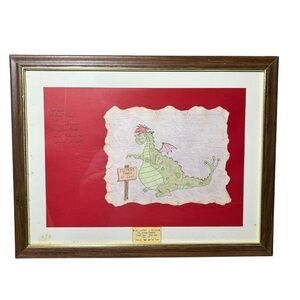 1985USArmy MG Vincent E Falter Framed Signed Dragon ArtworkMilitary Presentation